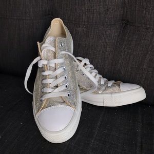 Vintage glitter Converse. Unisex women”s 11 / men’s 9.  Used once, with box.
